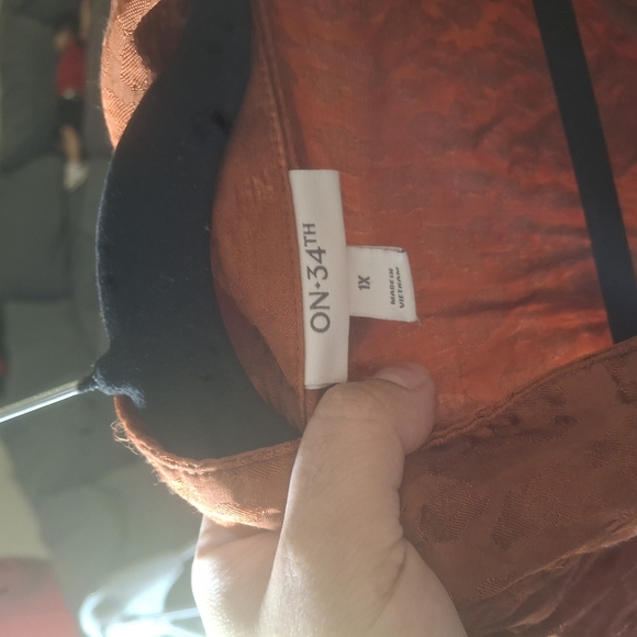 Vibrant Orange Jumpsuit with Silky Relaxed Fit - Picture 5 of 7